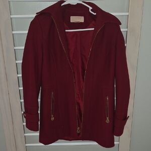 Michael Kors Women's Burgundy Classic Trench Coat